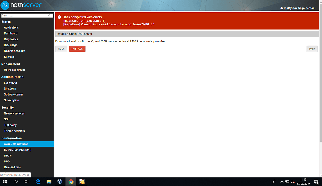  repoerror cannot find a valid baseurl for repo base 7 x86 64