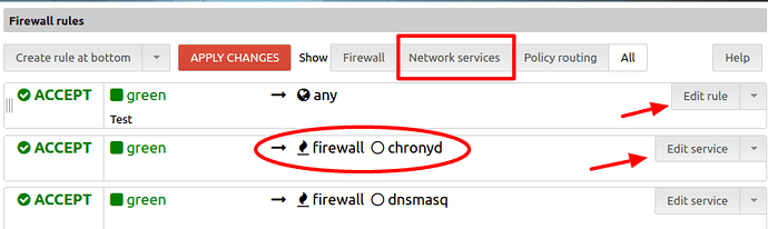 Firewall rules
