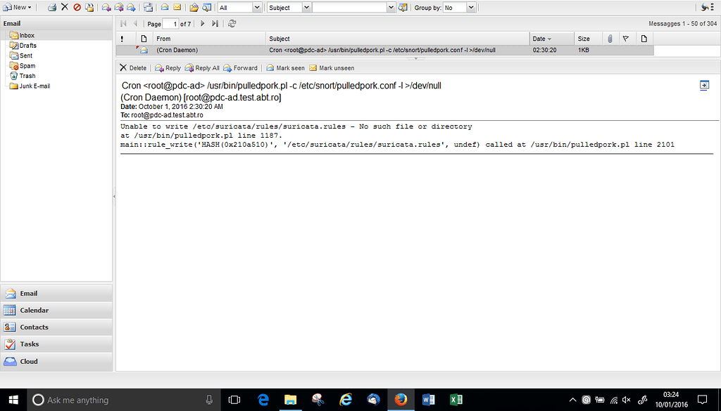 [SOLVED] Suricata - Cron Daemon Error - Bug - NethServer Community