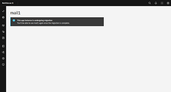 "Undergoing migration" message