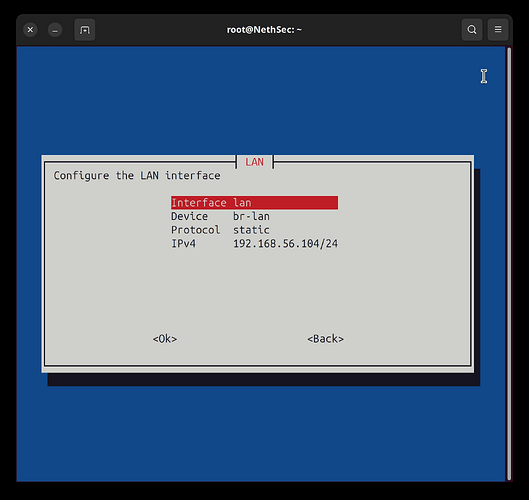 Configure interface