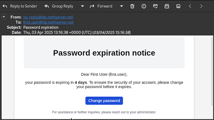 Email notice