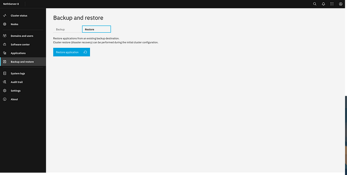 Restore section