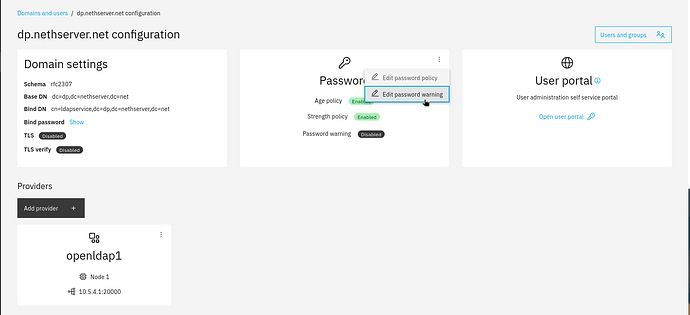 Access Edit password warning