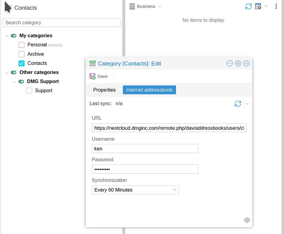 Webtop and Nextcloud contact sharing - Support - NethServer Community