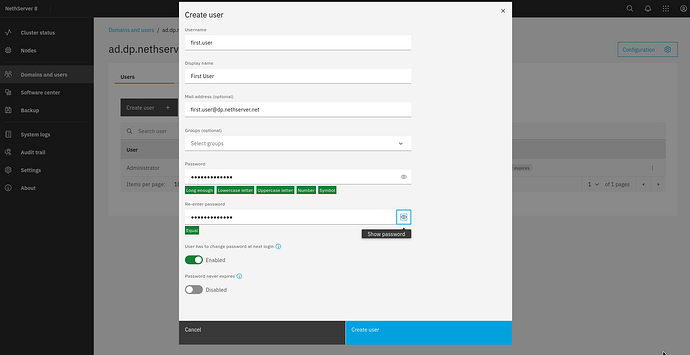 Must change password