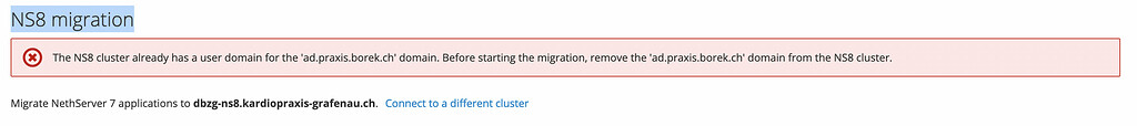 NS8 migration error due to locally set "flag" - Bug - NethServer Community