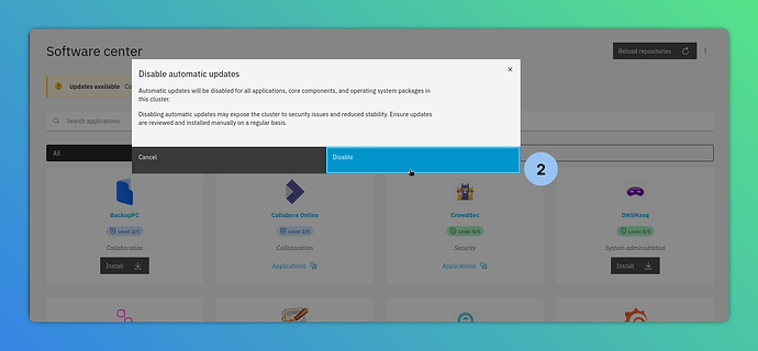 Confirmation dialog