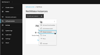 Restart Application action