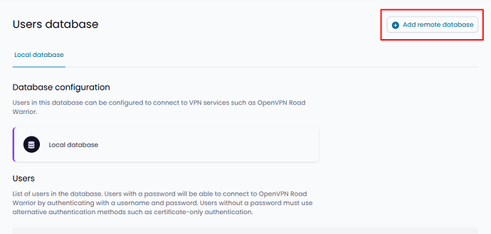 Remote databases