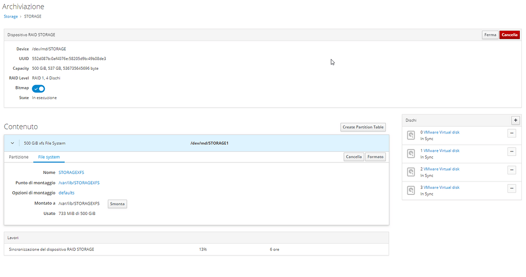 Disk raid mount on gui - Support - NethServer Community