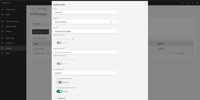 Force trailing slash in HTTP routes