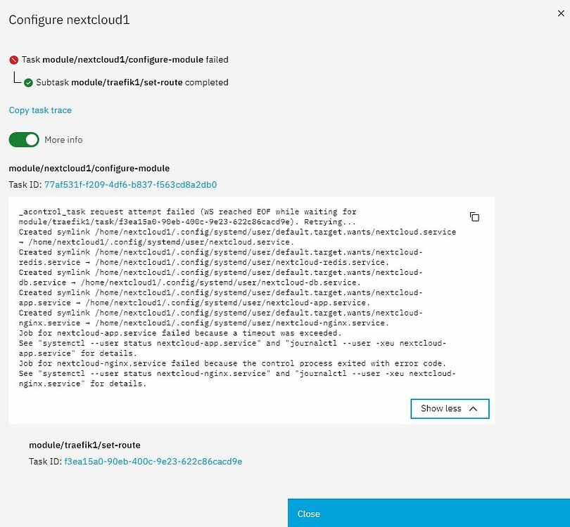 Nethserver 8 Nextcloud unable to save configuration - Support ...