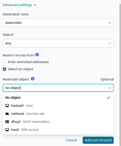 Object selection