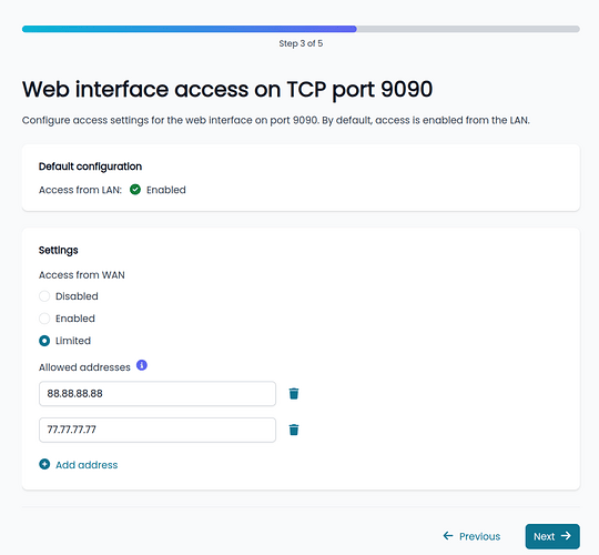 UI accessibility on TCP port 9090