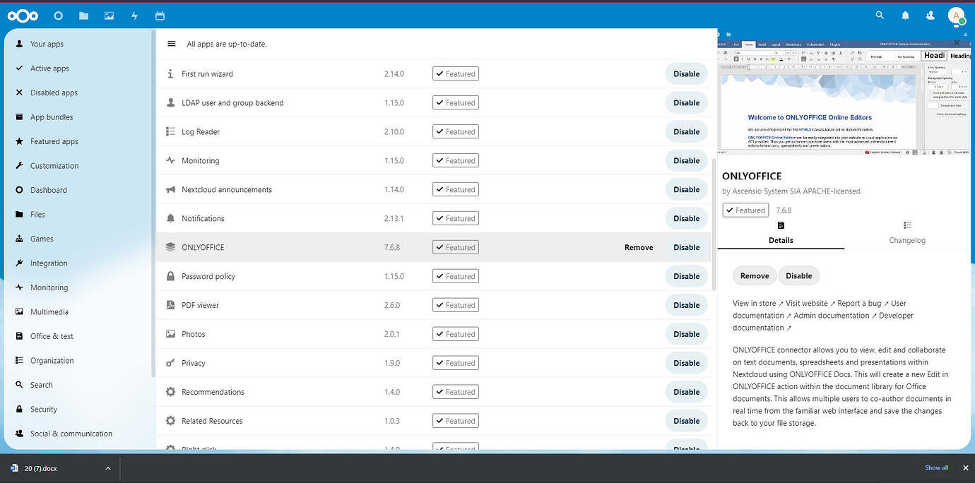 Unable to open documents using OnlyOffice - Support - NethServer Community