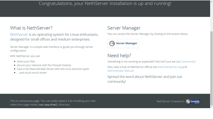 Server manager web