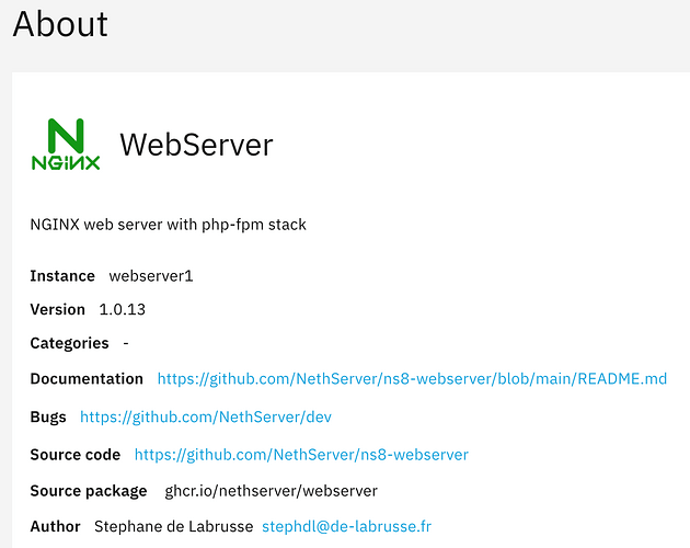 NS8 Update WebServer failed - Support - NethServer Community