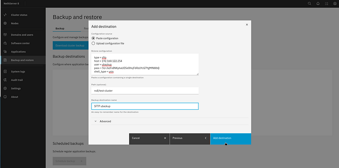 Custom Rclone configuration