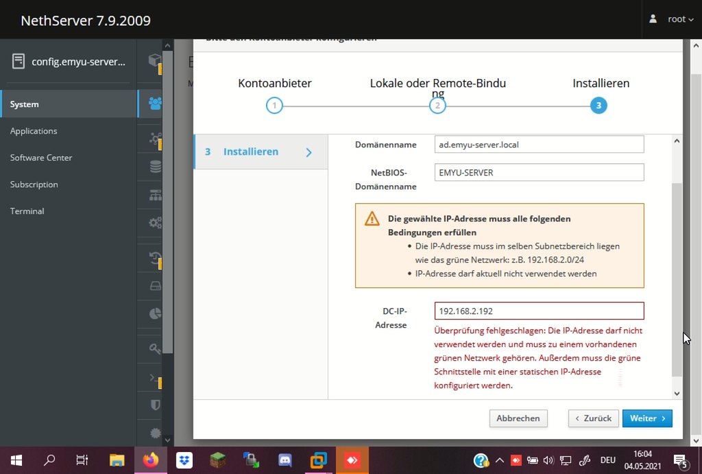 Need help with installing Active Directory - Support - NethServer Community
