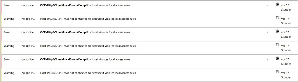 Onlyoffice error messages after Nextcloud update - Support - NethServer ...
