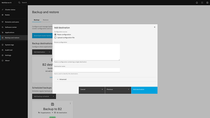 Write/Upload raw Rclone configuration