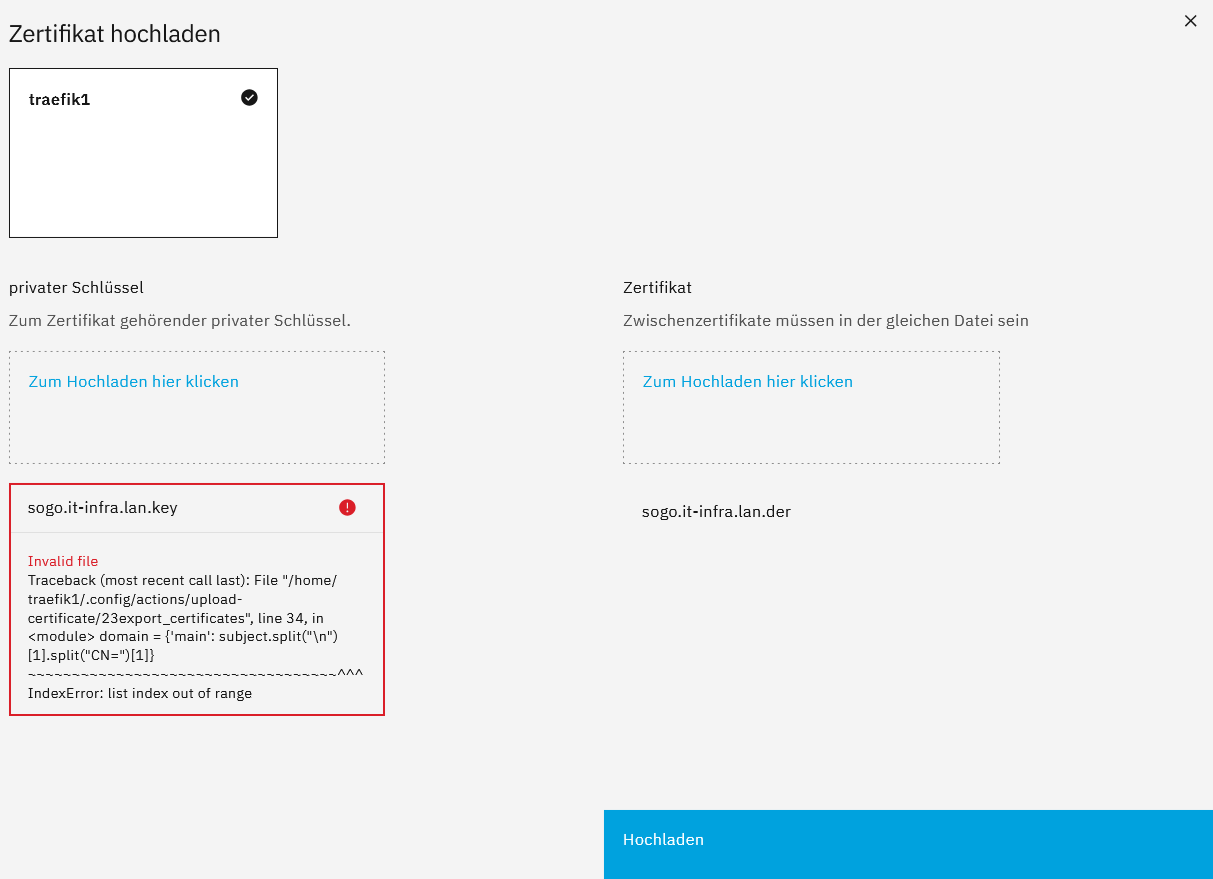 Certificate upload Error - Bug - NethServer Community